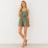 Olive Green Linen Lounge Romper