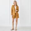 Camel Linen Blazer Jacket