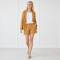 Camel Linen Blazer Jacket