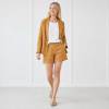 Camel Linen Blazer Jacket
