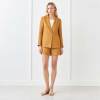 Camel Linen Blazer Jacket