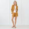 Camel Linen Blazer Jacket