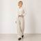 Natural Linen Vest & Wide-Leg Pants Set