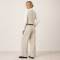 Natural Linen Vest & Wide-Leg Pants Set