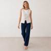White Linen Tie-Front Sleeveless Vest Top