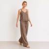 Taupe Linen V-Neck Camisole Top
