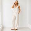 White Linen Sleeveless Crop Tank Top