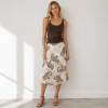 Dark Taupe Linen Scoop Neck Camisole Top