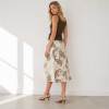Dark Taupe Linen Scoop Neck Camisole Top