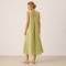 Light Sage Linen Sleeveless V-Neck Midi Dress
