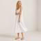 White Linen Sleeveless A-Line Midi Dress