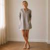 Light Grey Linen Tunic Top