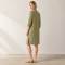 Sage Green Linen Mandarin Collar Long Tunic Top