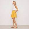 Mustard Yellow Linen Mini Skirt