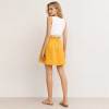 Mustard Yellow Linen Mini Skirt