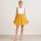 Mustard Yellow Linen Mini Skirt