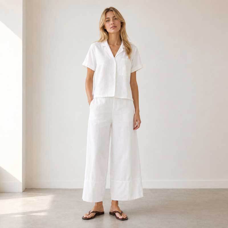 White Linen Lounge Set