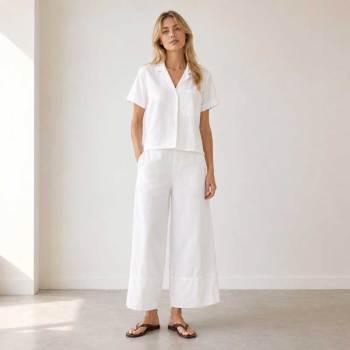 White Linen Lounge Set