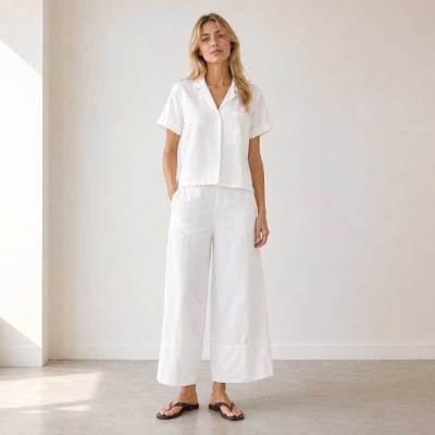 White Linen Lounge Set