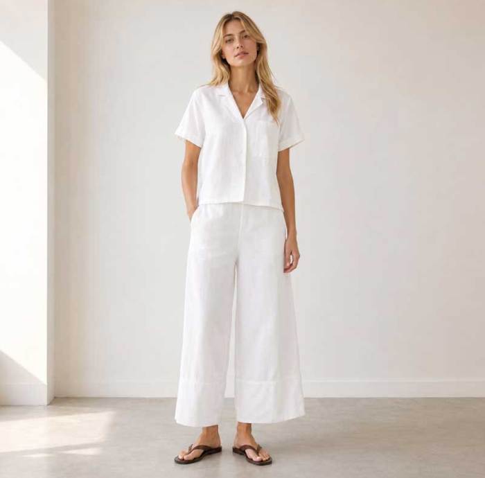 White Linen Lounge Set