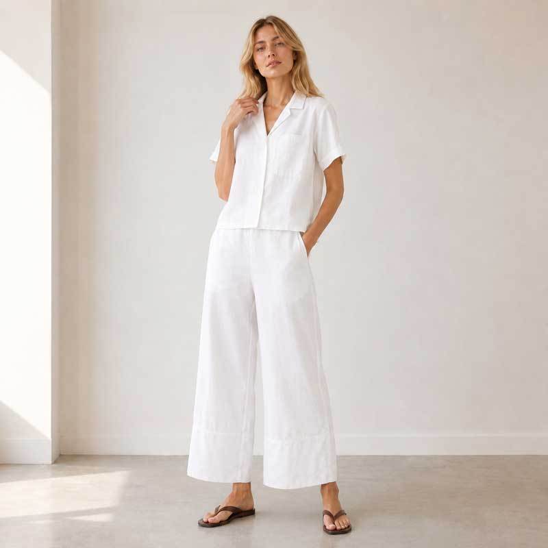 White Linen Lounge Set