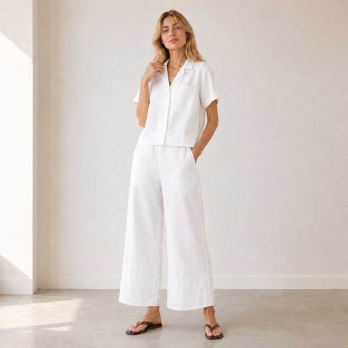 White Linen Lounge Set