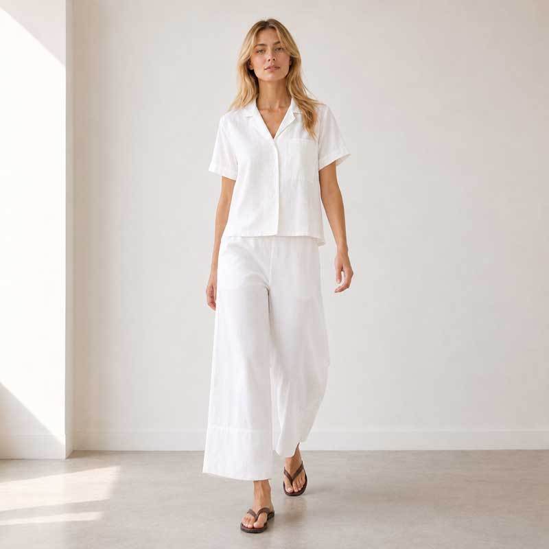 White Linen Lounge Set