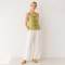 Green Tie-Front Linen Sleeveless Top