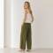 White Button-Front Linen Camisole Top