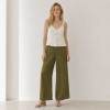 White Button-Front Linen Camisole Top