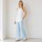 Light Blue Linen Casual Wide-Leg Pants