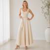 Ivory Linen Sleeveless Crop Top