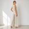 Natural Linen Vacation Set with Button Vest and Wide-Leg Pants