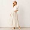 Textured Linen Maxi Skirt