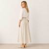 Textured Linen Maxi Skirt