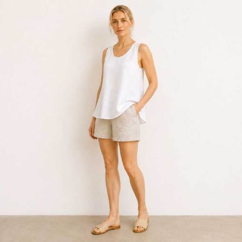 Relaxed Linen Lounge Top