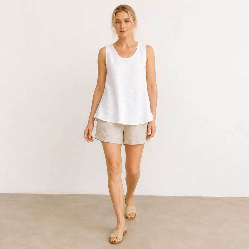 Relaxed Linen Lounge Top
