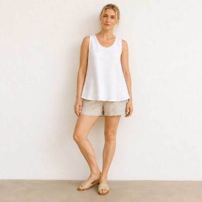 Relaxed Linen Lounge Top