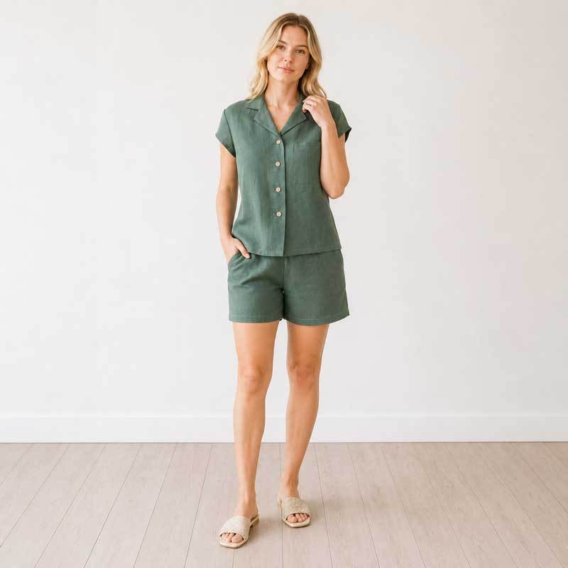Women's Linen Lounge Shirt