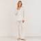 White Linen Lounge Button-Up Top