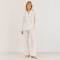 White Linen Lounge Button-Up Top