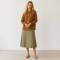 Rust Brown Linen Button Jacket