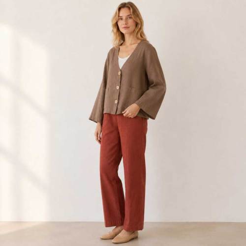 Women's Relaxed Linen Jacket