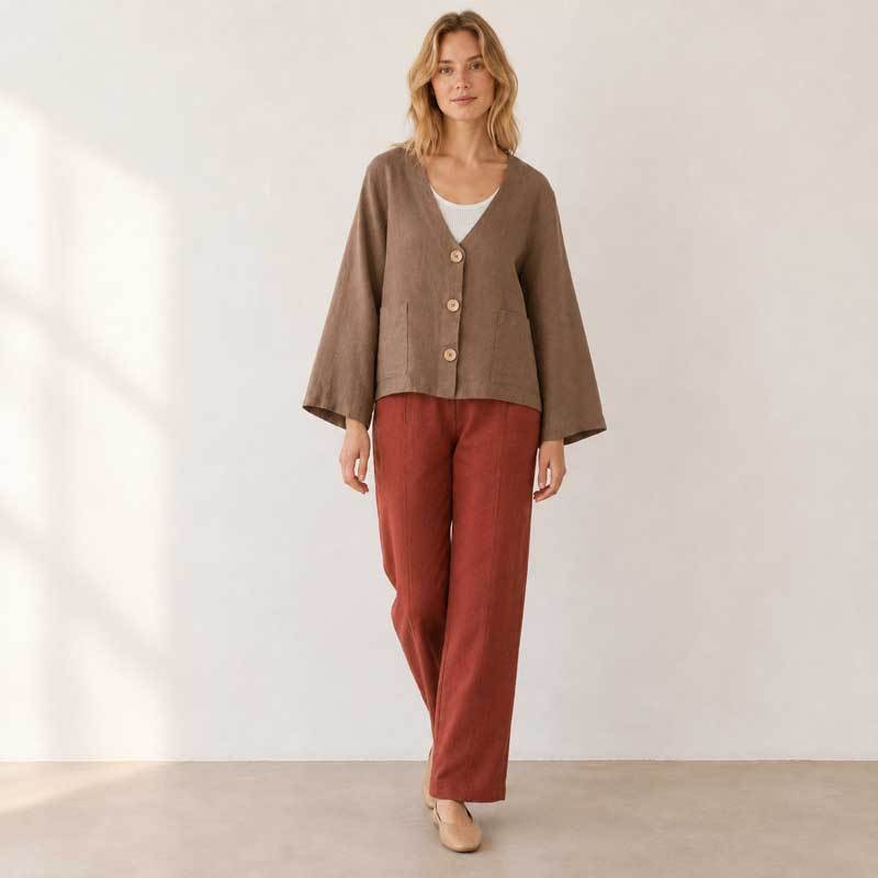 Women's Relaxed Linen Jacket