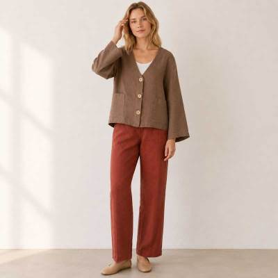Women's Relaxed Linen Jacket