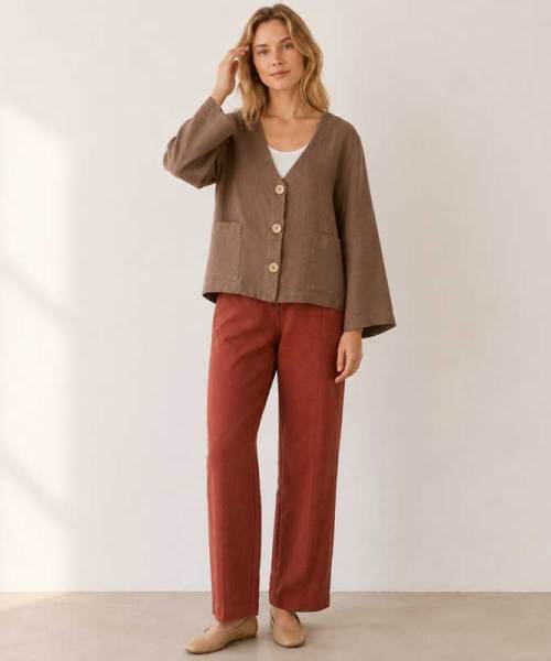 Women's Relaxed Linen Jacket