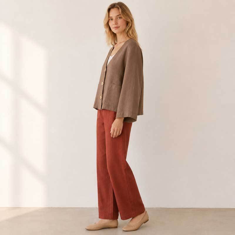 Women's Relaxed Linen Jacket