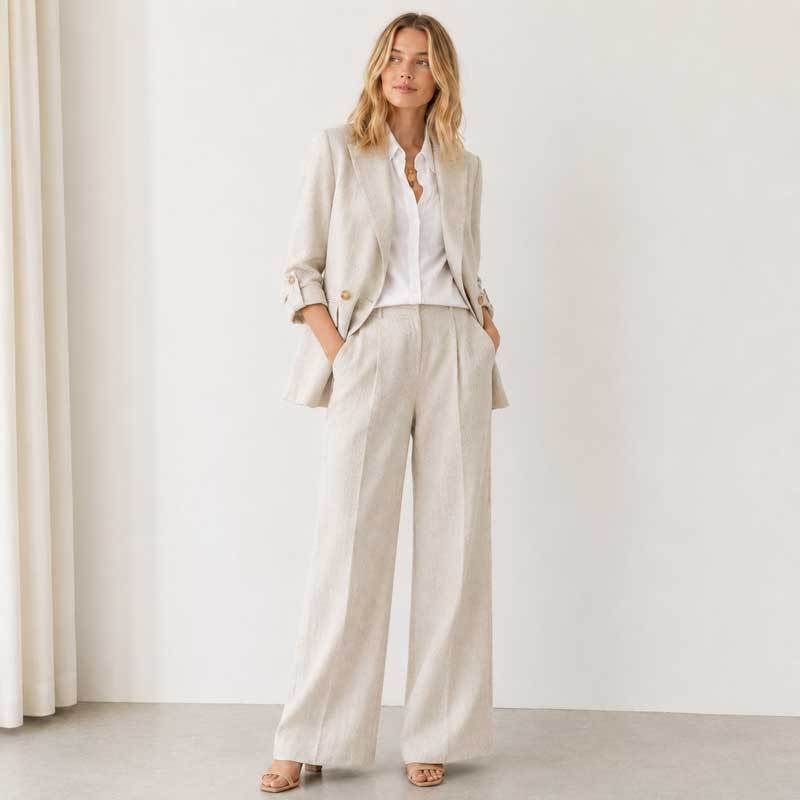 Women's Relaxed Linen Blazer