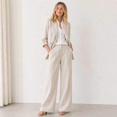 Women's Relaxed Linen Blazer