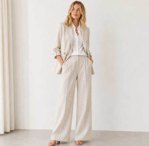 Women's Relaxed Linen Blazer